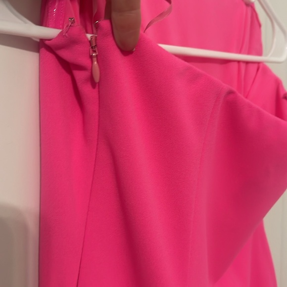 FLATTERING! Express One Piece Wide Leg Strapless - Hot Pink- Size Medium. - Picture 9 of 12